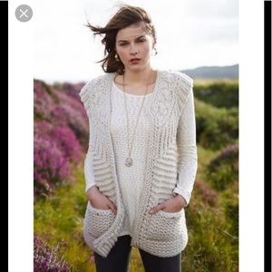 Anthropologie Coira Open Sweater Vest